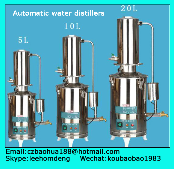 Destilador eléctrico de agua de calentamiento de acero inoxidable de laboratorio 20L 10L 5L