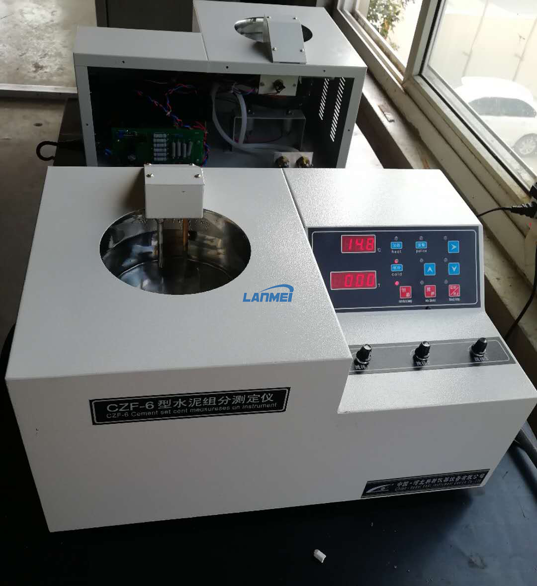 Analizador de composición química de cemento